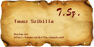 Tausz Szibilla névjegykártya